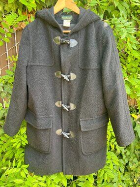 Vintage Wool Harvé Benard Hooded Peacoat Size 8